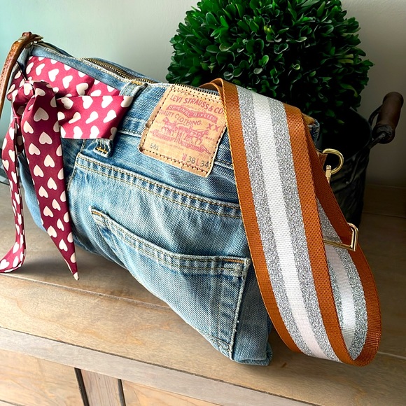 🎀UPCYCLED HOBO SHOULDER/CLUTCH BAG NEW🎀 - Picture 3 of 6